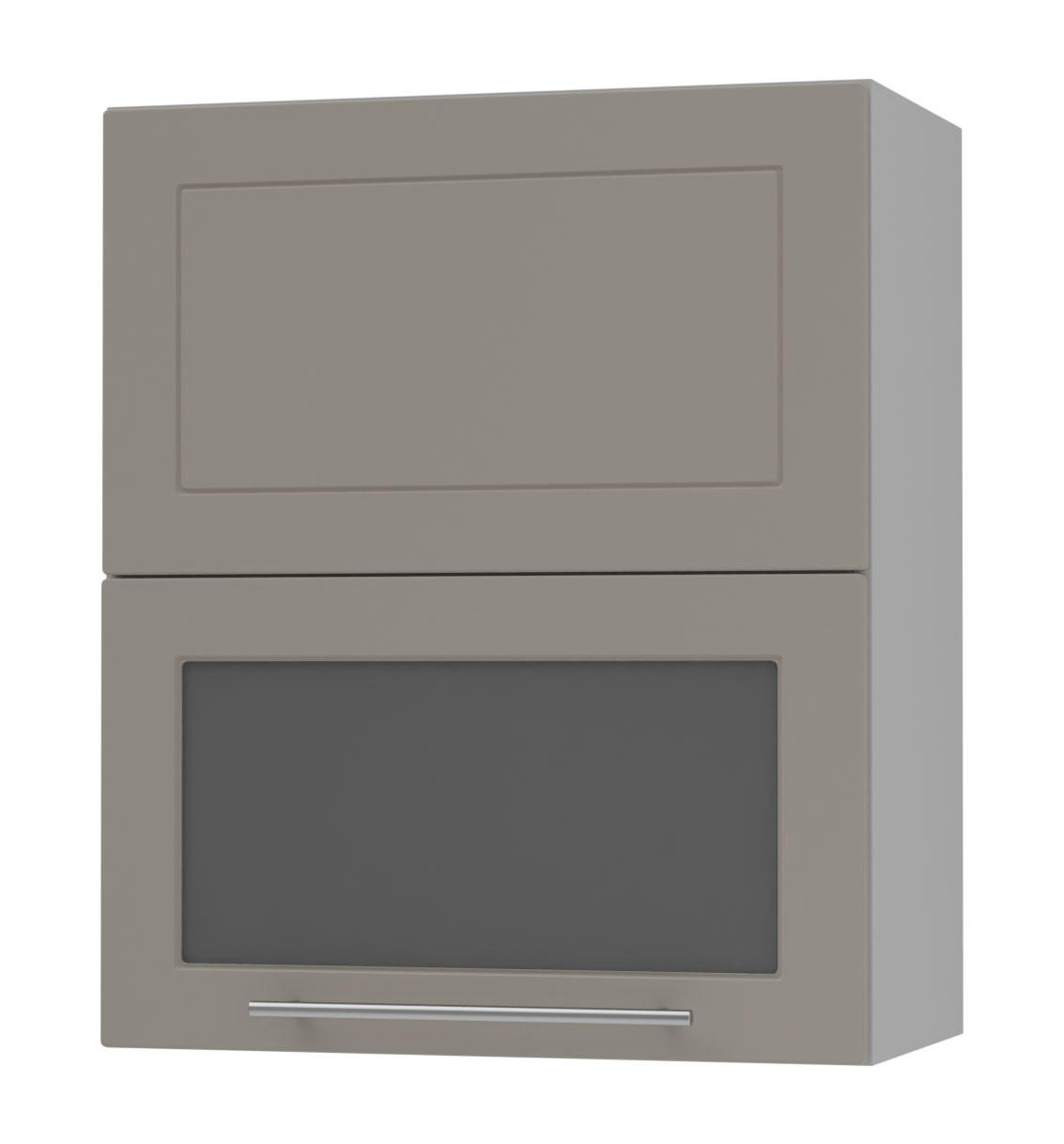 KÜCHENHÄNGESCHRANK Kvantum W8BS/60 Beige Matt / Grau Matt 60 / 32,5 / 72cm - Beige/Grau, Holz/Holzwerkstoff (60/72/32.5cm) - Feldmann-Wohnen
