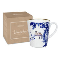 KAFFEEBECHER Blue Birds, in Geschenkbox - Naturfarben, Keramik (0.6L) - Könitz