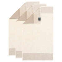 CAWÖ Luxury Home Gästetuch 3er Set, 30 x 50 cm – zweifarbig, extraflauschig - Beige, Naturmaterialien (30/50cm) - Cawoe