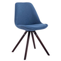 STUHL Stoff blau - Blau/Cappuccino, Holz/Textil (48/84/56cm) - CLP