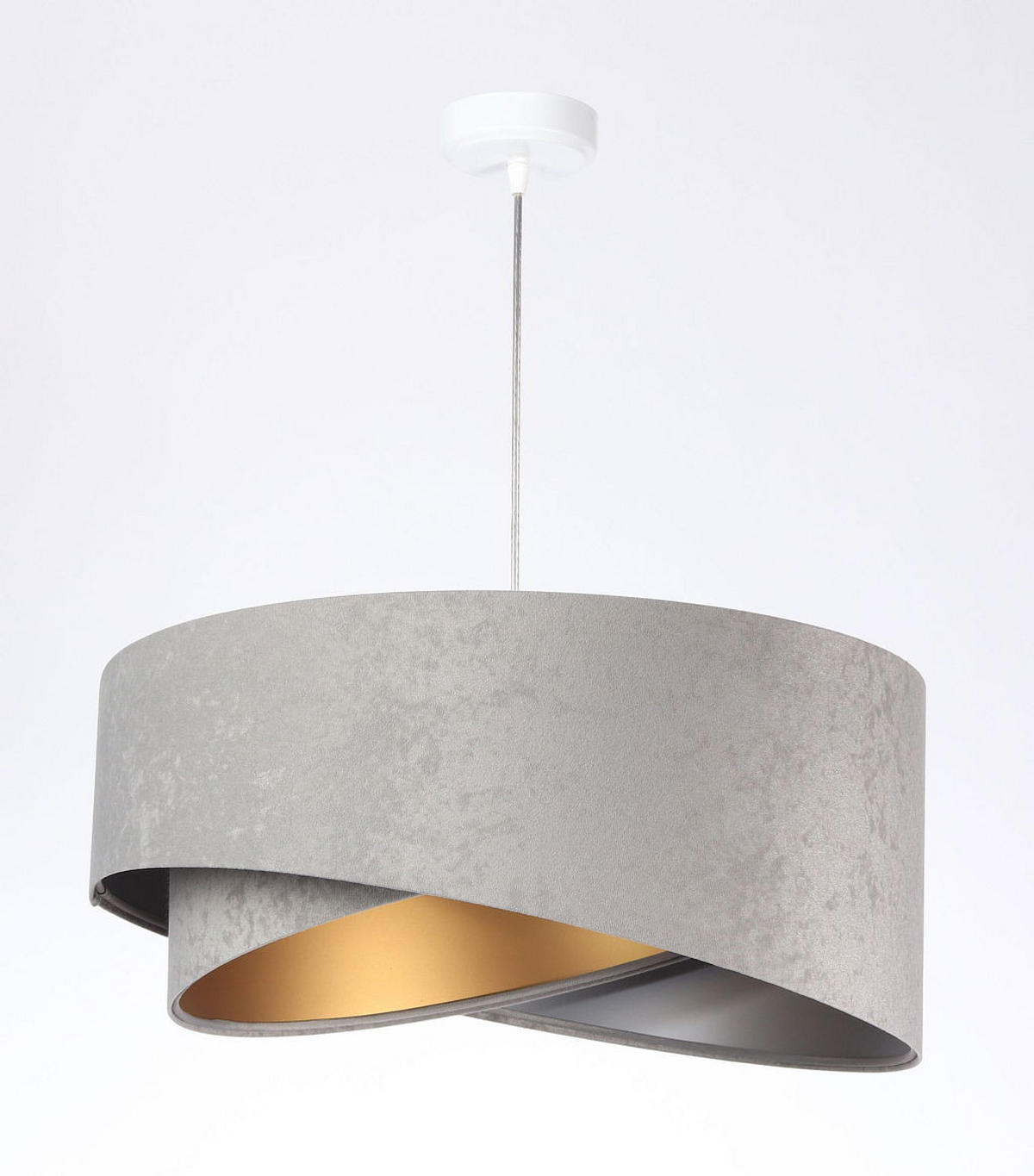 HÄNGELEUCHTE Grau 50/23 cm - Goldfarben, Kunststoff (50/1/23cm) - ONZENO