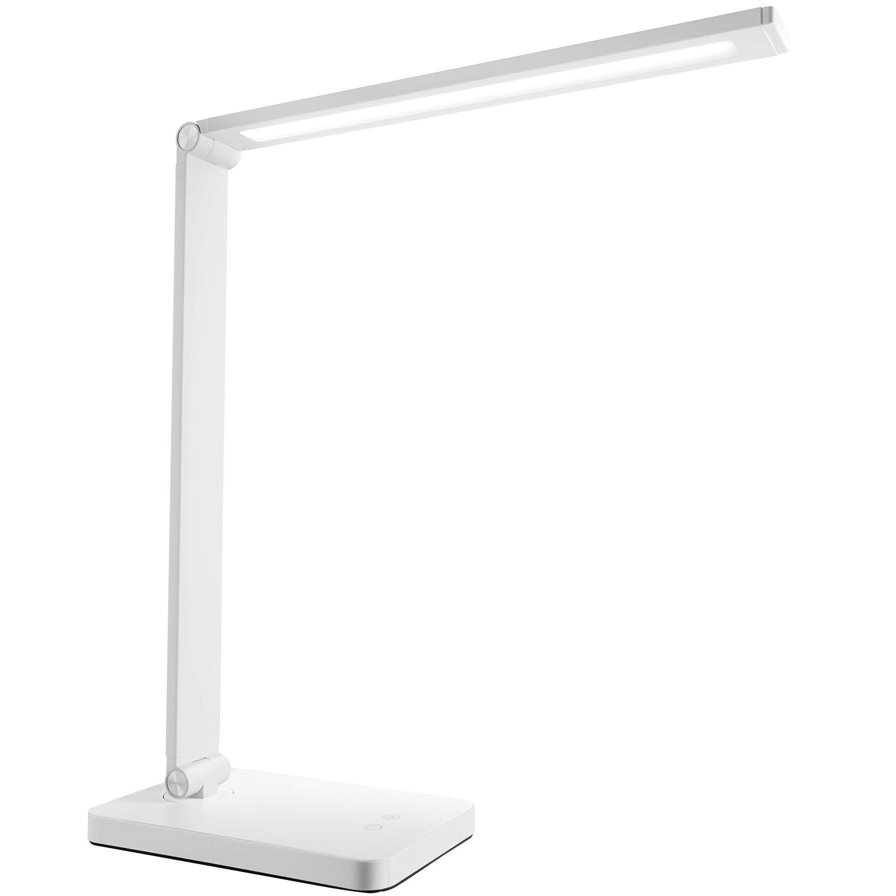 SCHREIBTISCHLAMPE Novaly,inklusive USB-Anschluss,weiß - Weiß, Kunststoff (33.5/11/37.5cm) - tectake