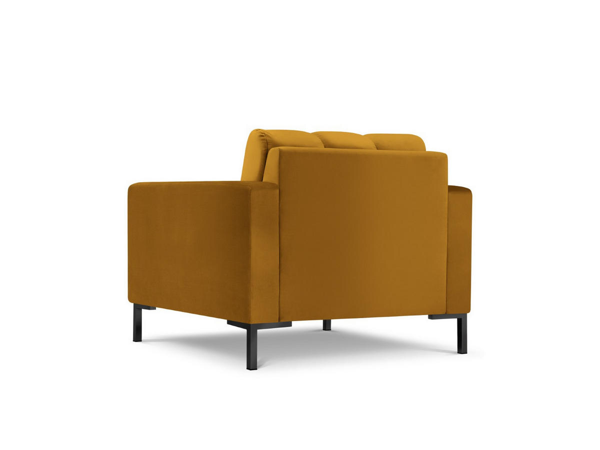 SESSEL Mamaia aus Samt gelb - Gelb, Textil (92/75/87cm) - Micadoni