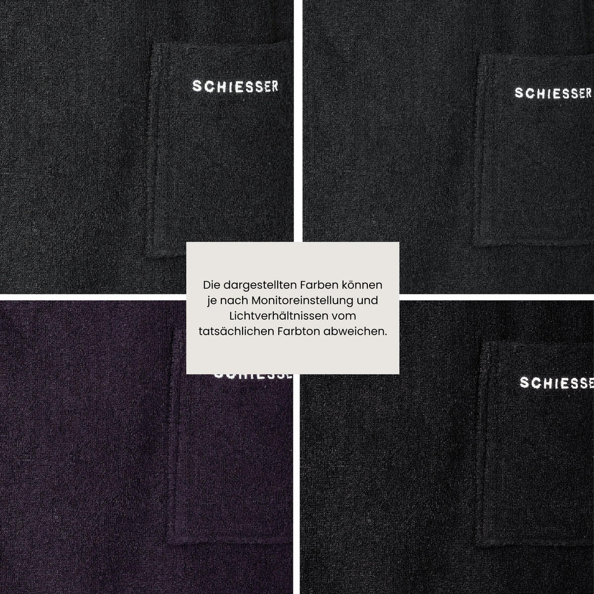 SAUNAKILT Rom Herren - 46-54 - Schwarz - Schwarz, Textil (55/150cm) - SCHIESSER