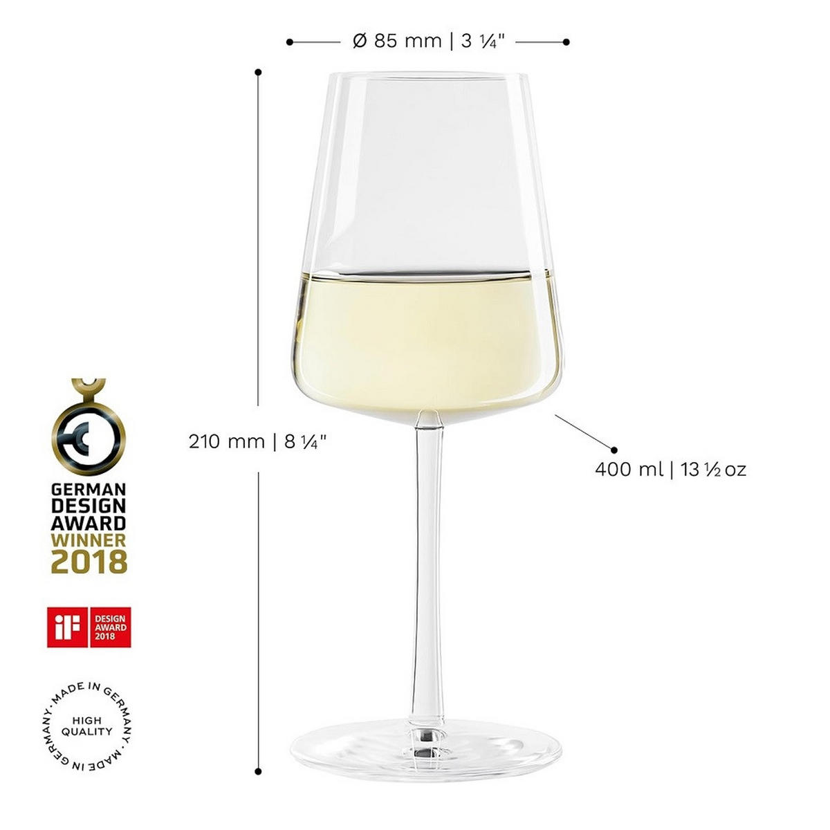 WEISSWEINKELCH Power 2er Set - Transparent, Glas (0.4L) - Stölzle