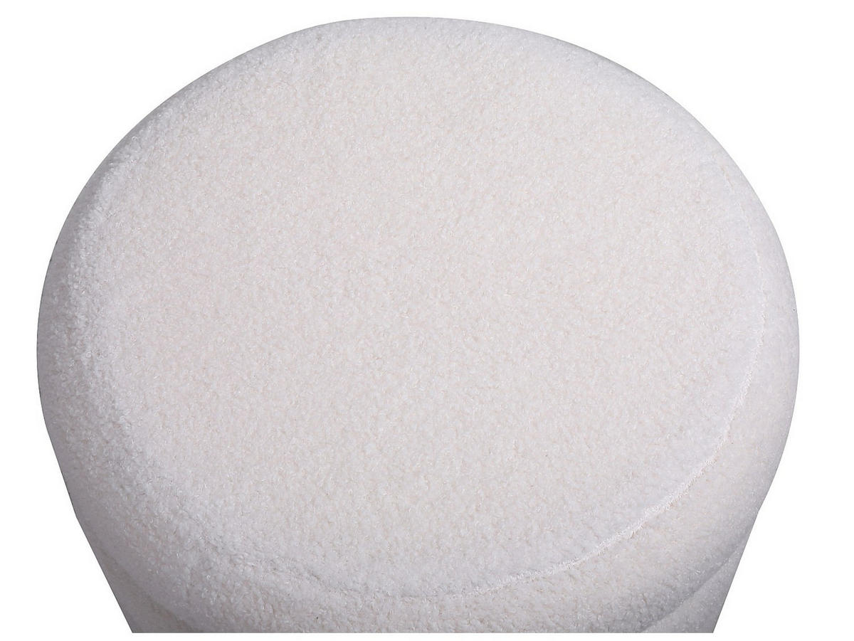 SITZHOCKER - 1 Person - Stoff - Weiß - ECAMBI - Weiß, Textil (40/45/40cm) - Vente-Unique