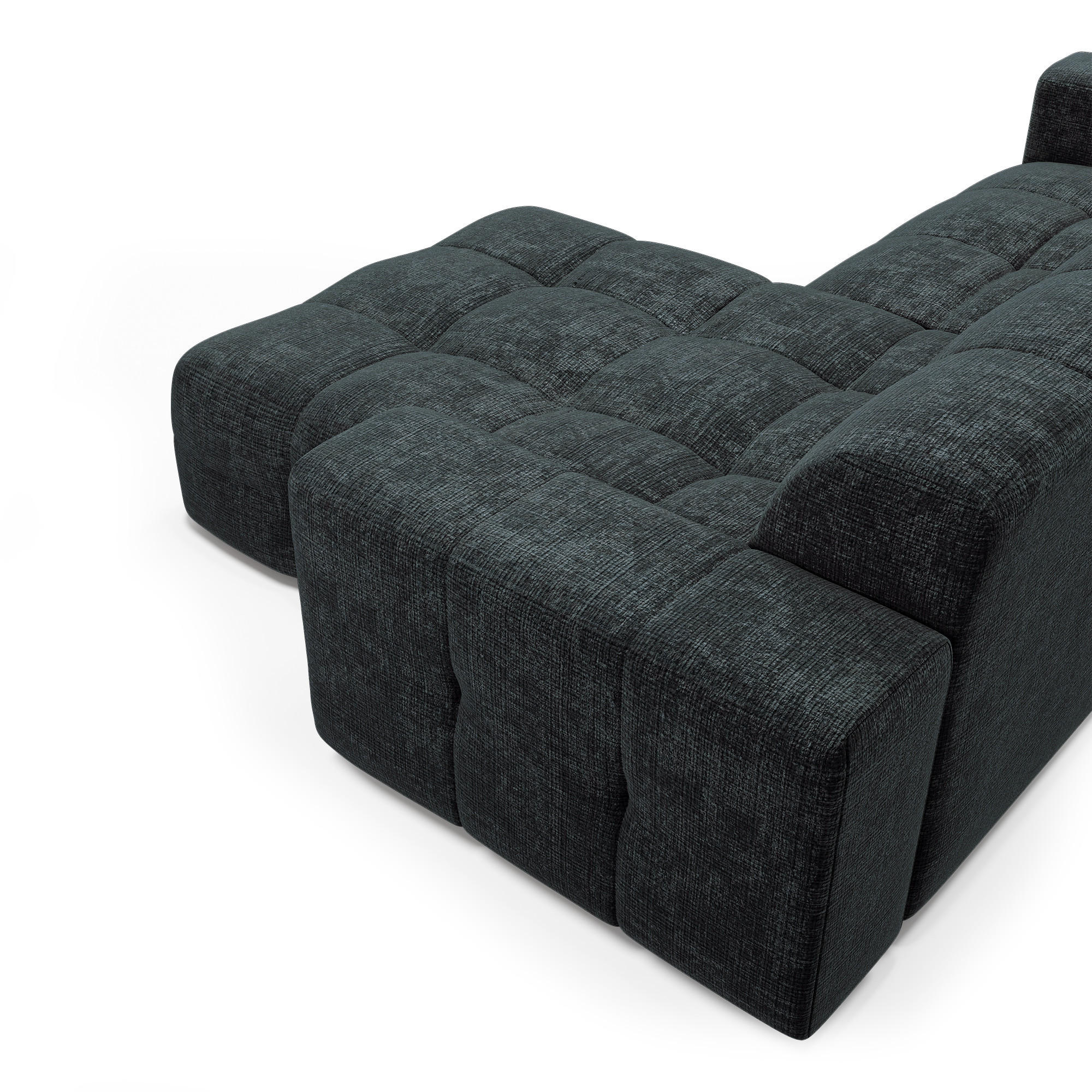 Thumbnail - Sia Home Ecksofa, Anthrazit, Textil, 5-Sitzer, L-Form, Ottomane links, 230x155 cm, Wohnzimmer, Sofas & Couches, Wohnland...