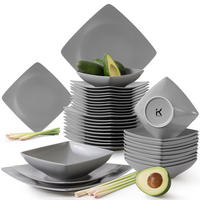 TAFELSERVICE EPIRI 12 Personen 36-tlg - Grau, Keramik (25/2/25cm) - KONSIMO®