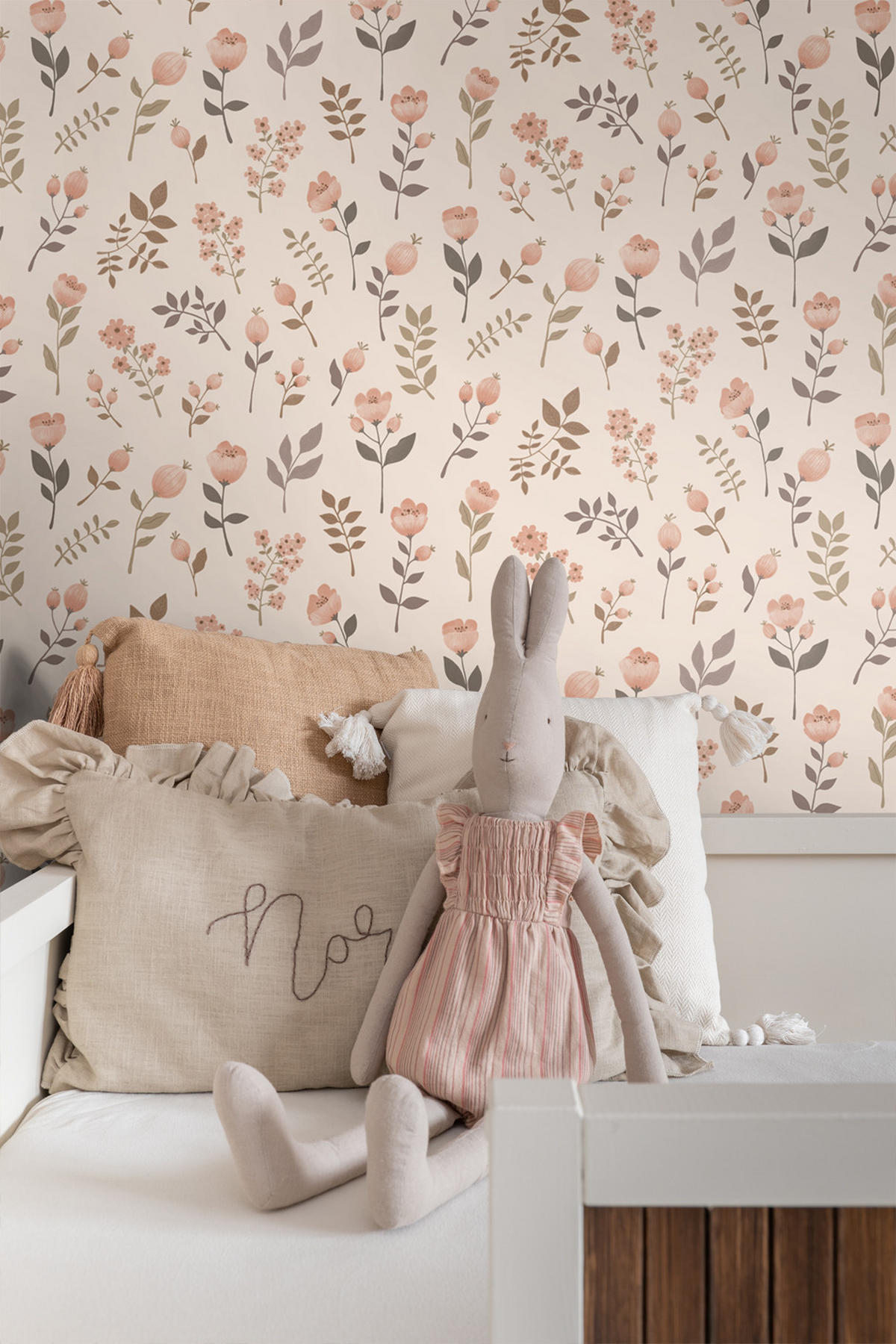 TAPETE Blumen 53 cm x 10.05 m - Pink, Papier (53/0.1cm) - ESTAhome
