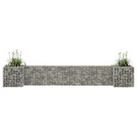 H-FÖRMIGER Gabionen-Pflanzkorb Stahldraht 260x40x40 cm - Silberfarben, Metall (260/40/40cm)