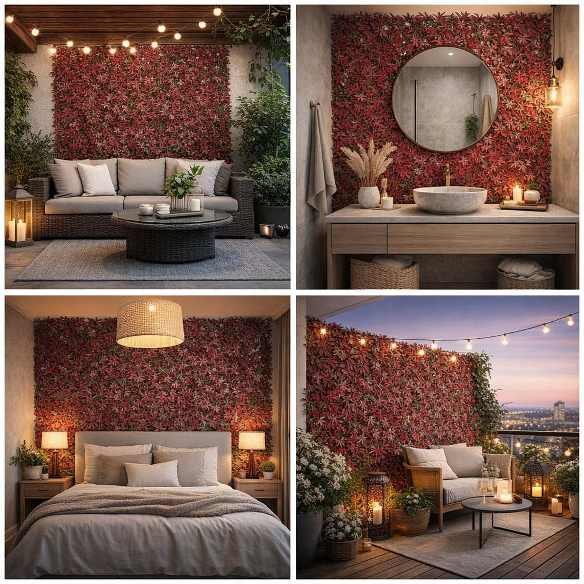 OBKLADOVÁ DLAŽBA Červená - červená, plast (50/5cm) - MCW