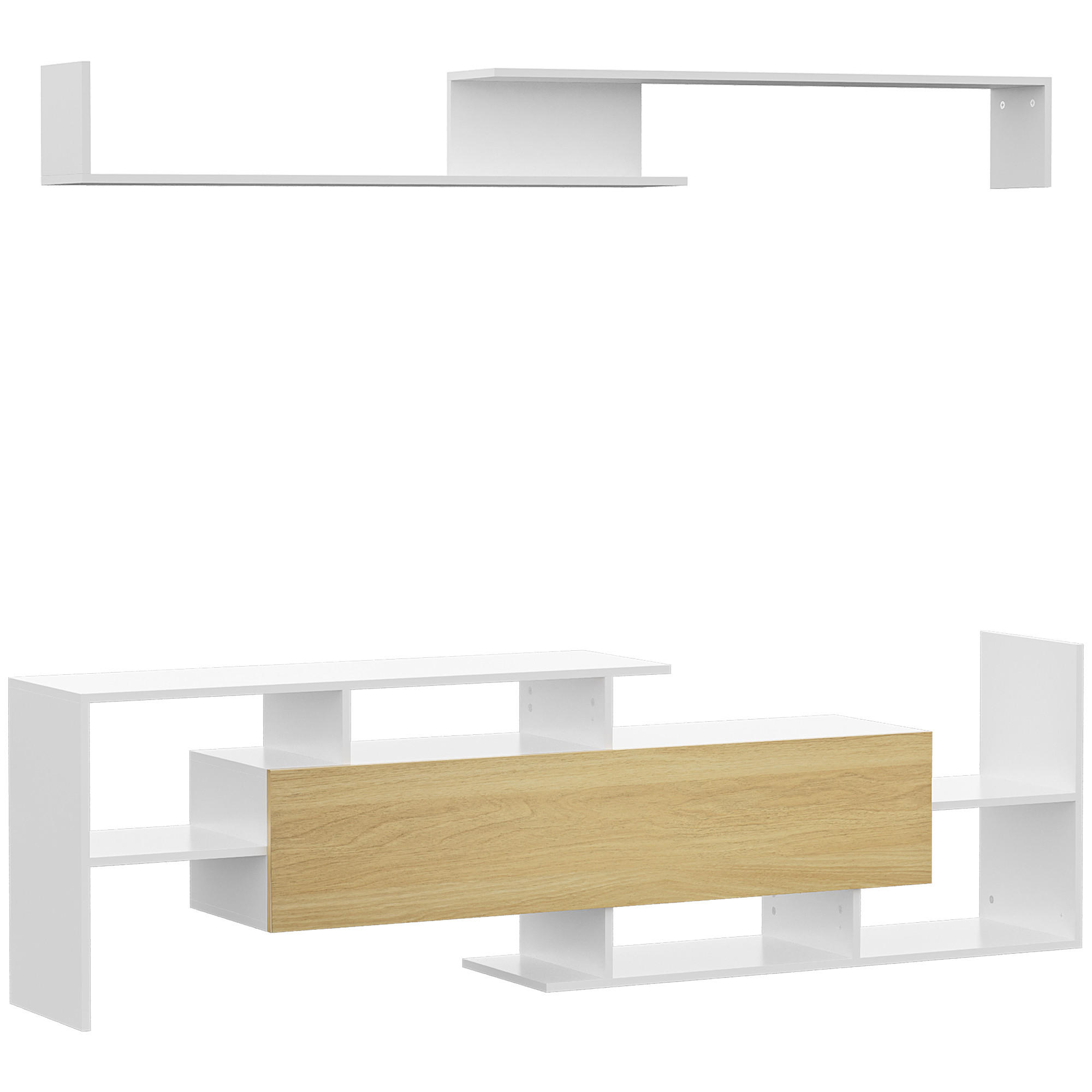 TV-MÖBEL Multicolor 1 Stück - Multicolor, Holzwerkstoff (153.6/42/25cm) - GiPP