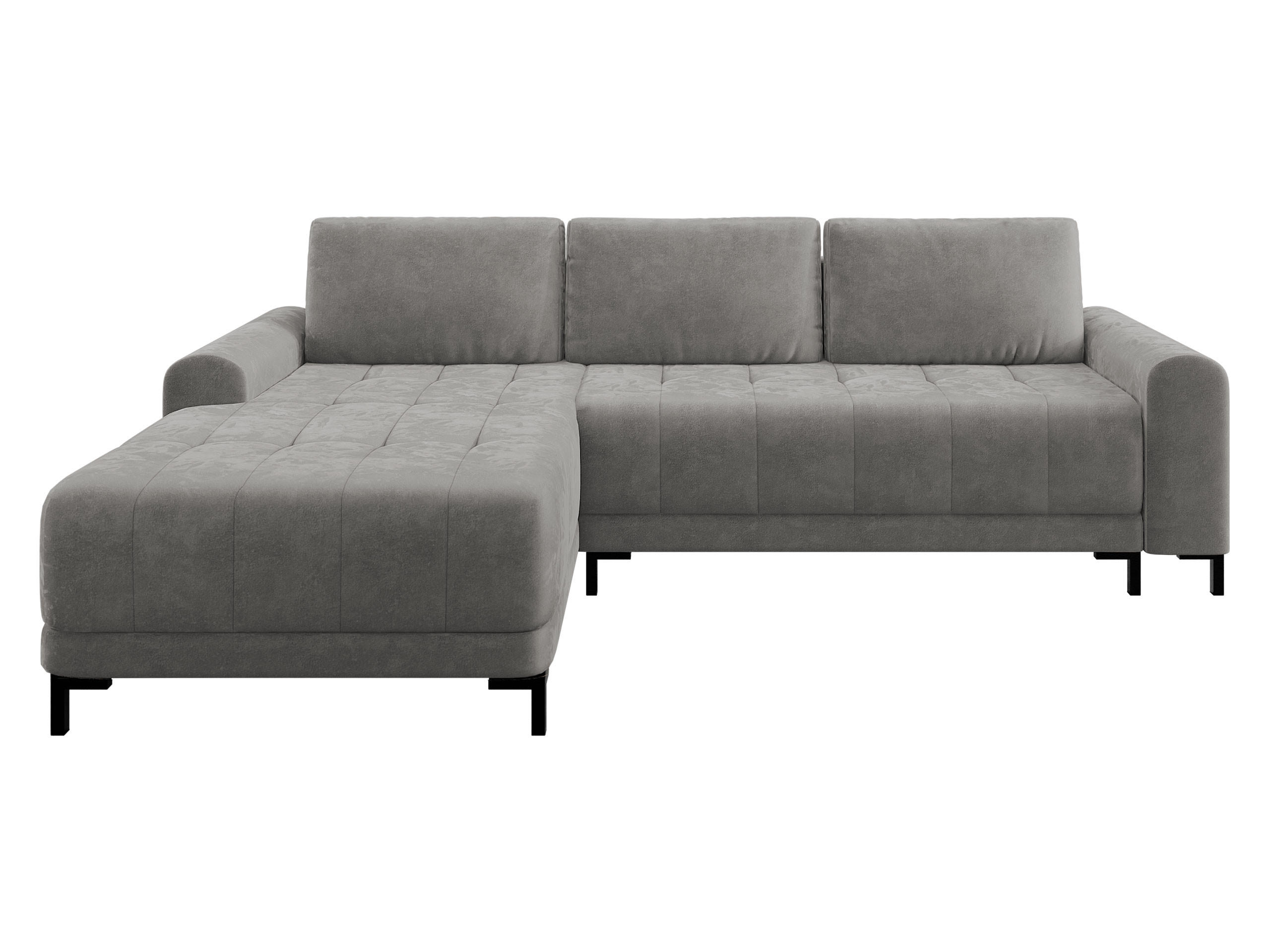ECKSOFA Aris L, Seite: Links - Schwarz/Grau, Holz/Textil (258/168cm) - MIRJAN24