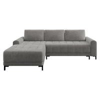 ECKSOFA Aris L, Seite: Links - Schwarz/Grau, Holz/Textil (258/168cm) - MIRJAN24