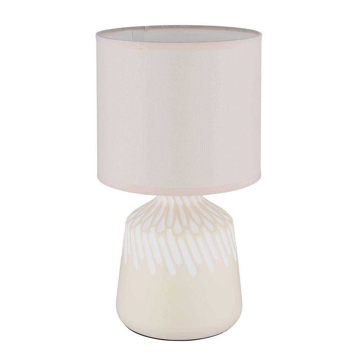 TISCHLEUCHTE Keramik Textil Beige - Beige, Textil (17.5/17.5/31.5cm) - Globo Lighting