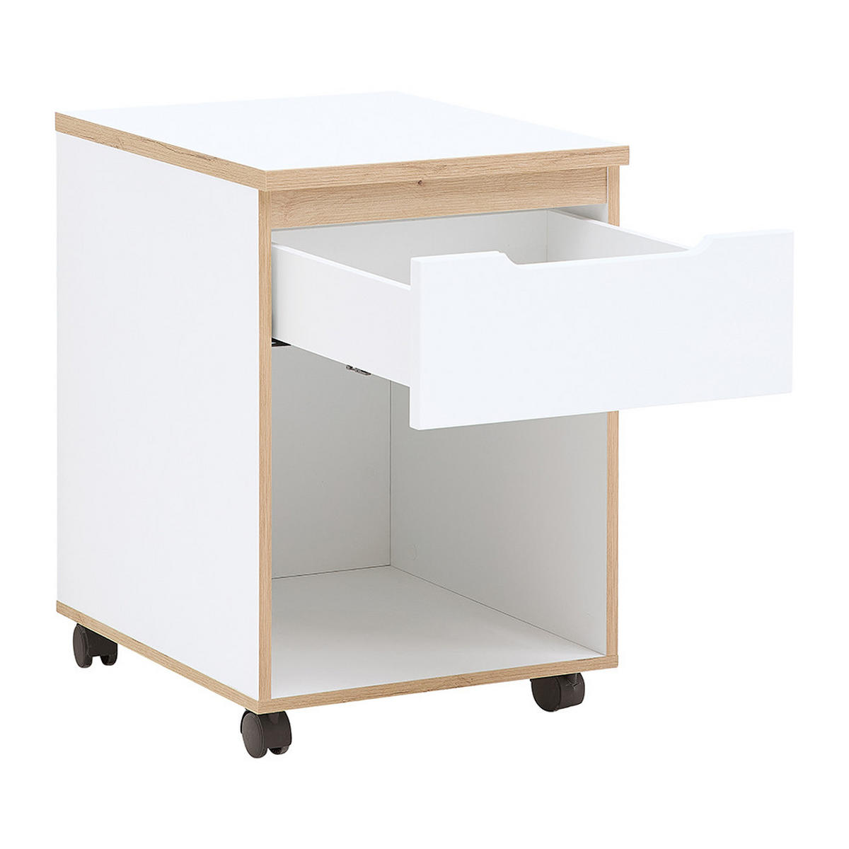 ROLLCONTAINER Manresa-36 - Weiß, Holzwerkstoff (45/66/55cm) - Lomado