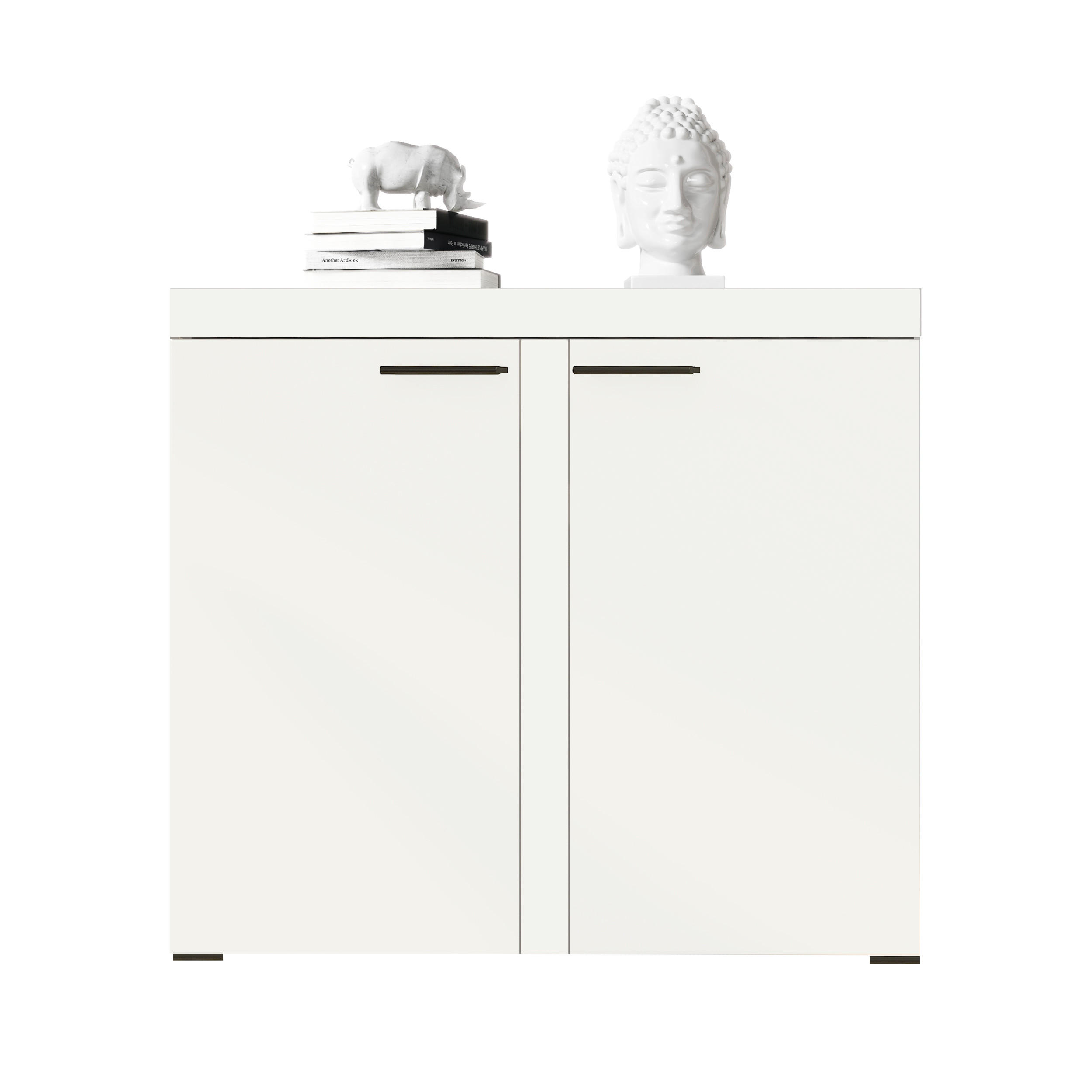 SIDEBOARD Spacoro 2D Weiß 97,2/82/40,3 cm – Schmale Kommode Eleganz für Ihr Zuhause - Weiß, Holzwerkstoff/Kunststoff (97/82/40cm) - AX Living