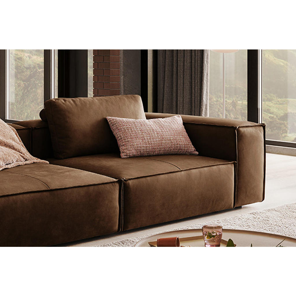 Thumbnail - Kawola Sofa, Braun, Leder, Echtholz, 3-Sitzer, Füllung: Komfortschaum, 266x68x118 cm, Wohnzimmer, Sofas & Couches, Sofas