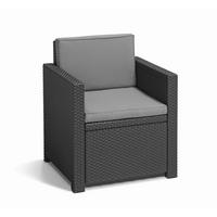GARTENSESSEL Victoria Monaco in anthrazit - Anthrazit, Textil (62/77/65cm) - Allibert