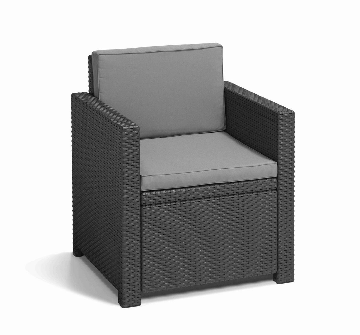 GARTENSESSEL Victoria Monaco in anthrazit - Anthrazit, Textil (62/77/65cm) - Allibert