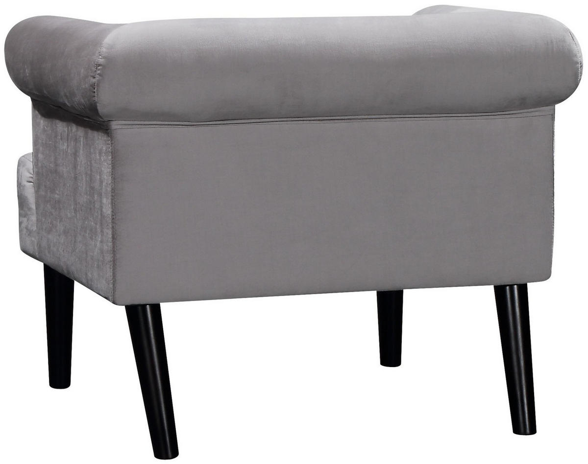 SESSEL Charlie Samt Grau - Grau, Textil (86/70/74cm) - ATLANTIC home collection