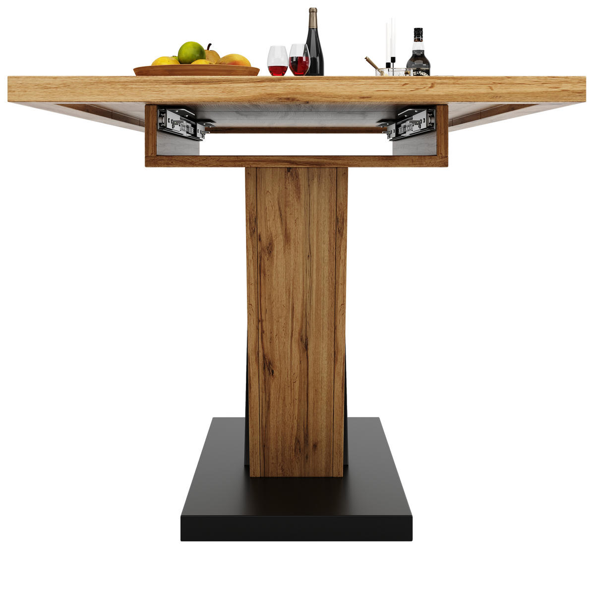 AUSZIEHTISCH Holzoptik 120-160/75/75,5 cm - Naturfarben, Holz (75/120/75.5cm) - PANGIVO