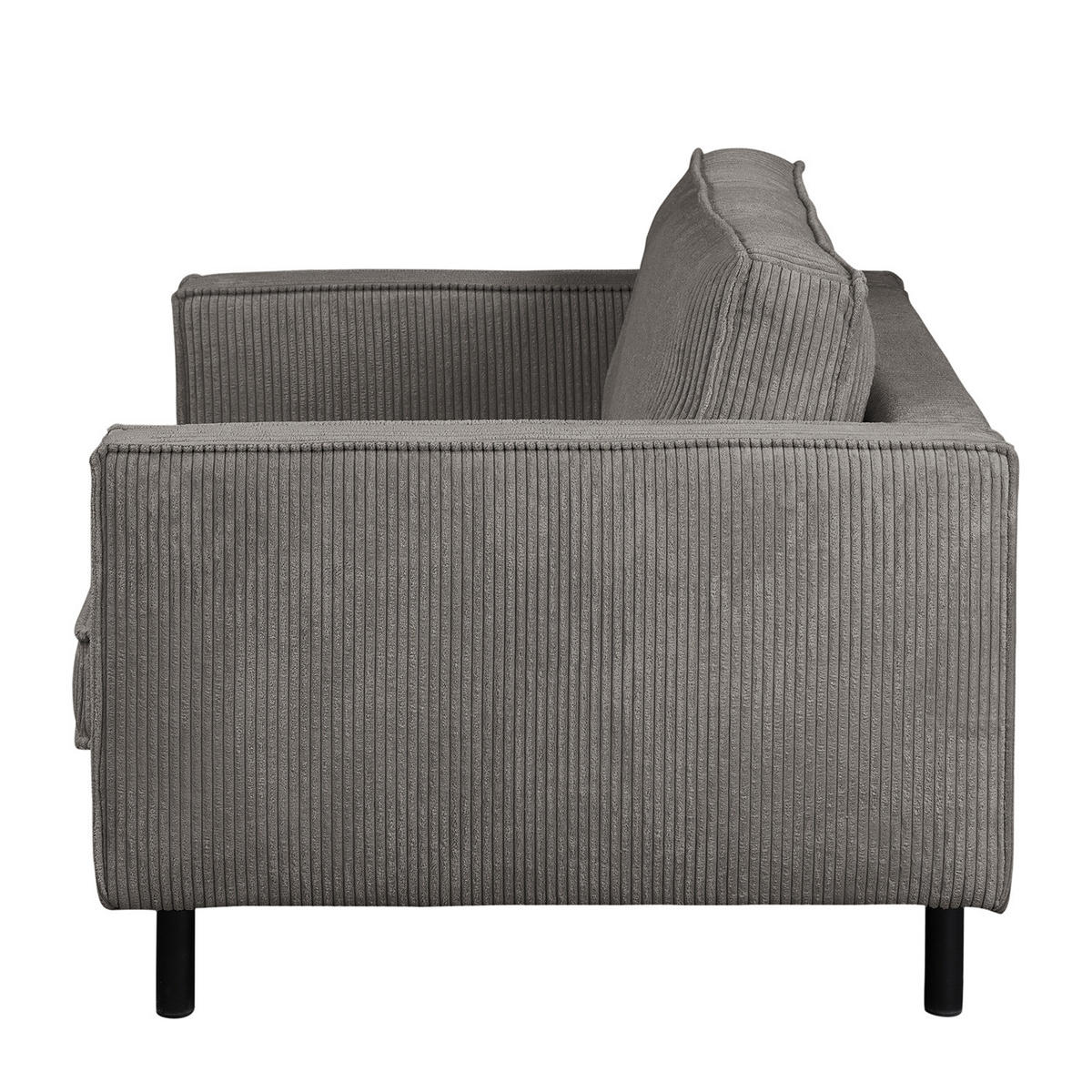 XL SESSEL - Schwarz/Grau, Textil/Metall (117/81/96cm) - home24
