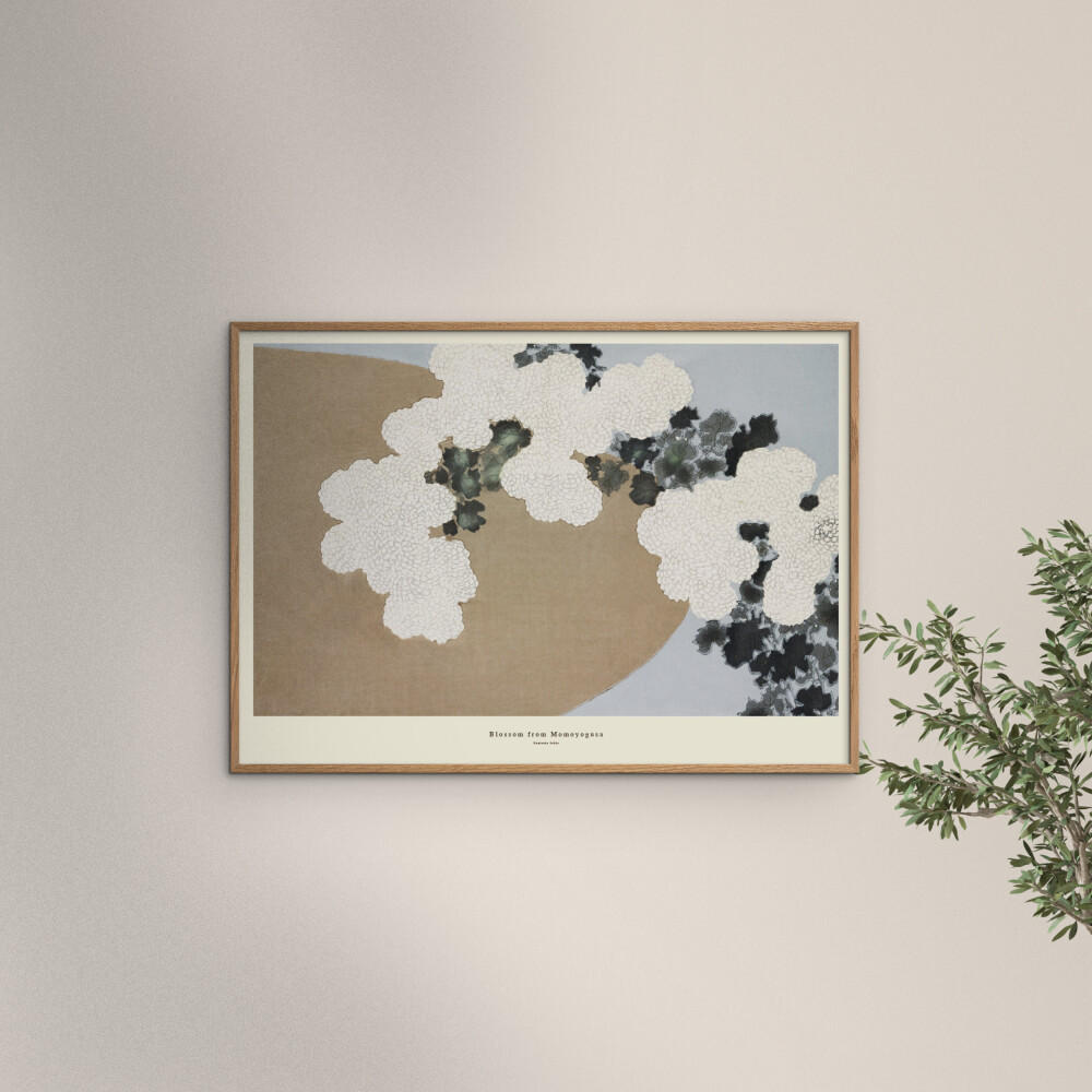 POSTER mit Rahmen A.P. Atelier - Blossom from Momoyogusa - Eichefarben/Naturfarben, Holz/Papier (50/70cm) - Poster&Frame