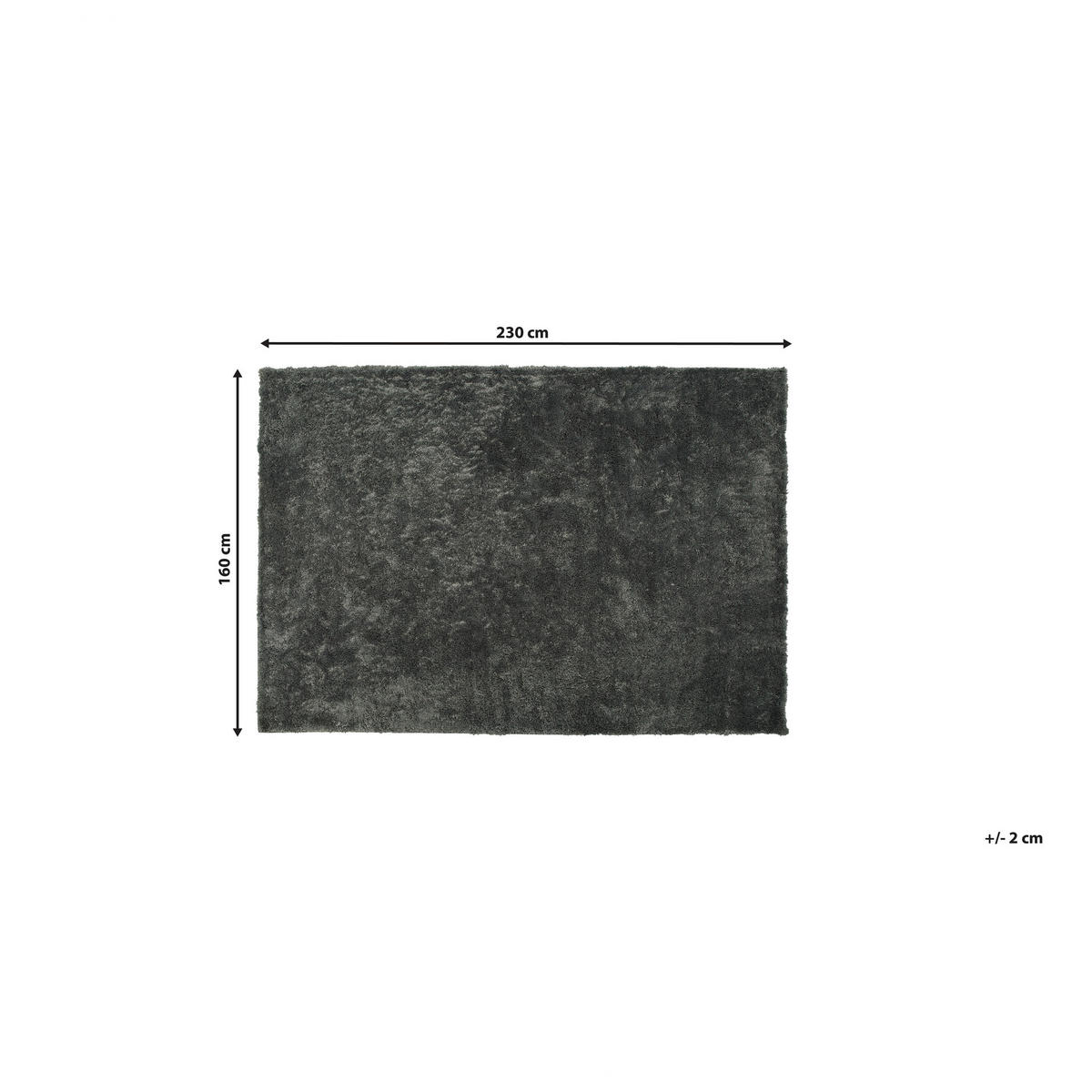 SHAGGY-TEPPICH Evren 230/160 cm - Grau, Kunststoff (160/230cm) - Beliani