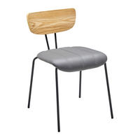 STUHL Cera Grau Lederlook Gepolstert - Grau, Holz (42/78/54cm) - Bessagi Home