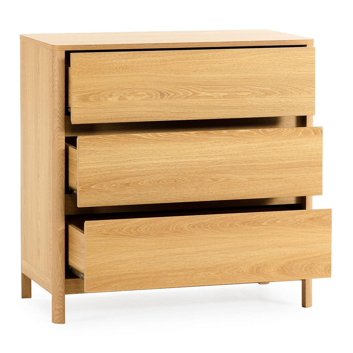 KOMMODE 80/80/40 Nassau Eichenfarbe - Honigeiche, Holzwerkstoff (80/80/40cm) - VS Venta-stock