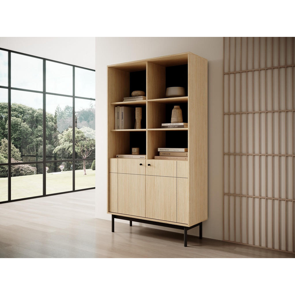 Thumbnail - Selsey Bücherregal, Eiche, Holzwerkstoff, 3 Fächer, Rechteckig, 103.5x184.6x39 cm, Wohnzimmer, ,