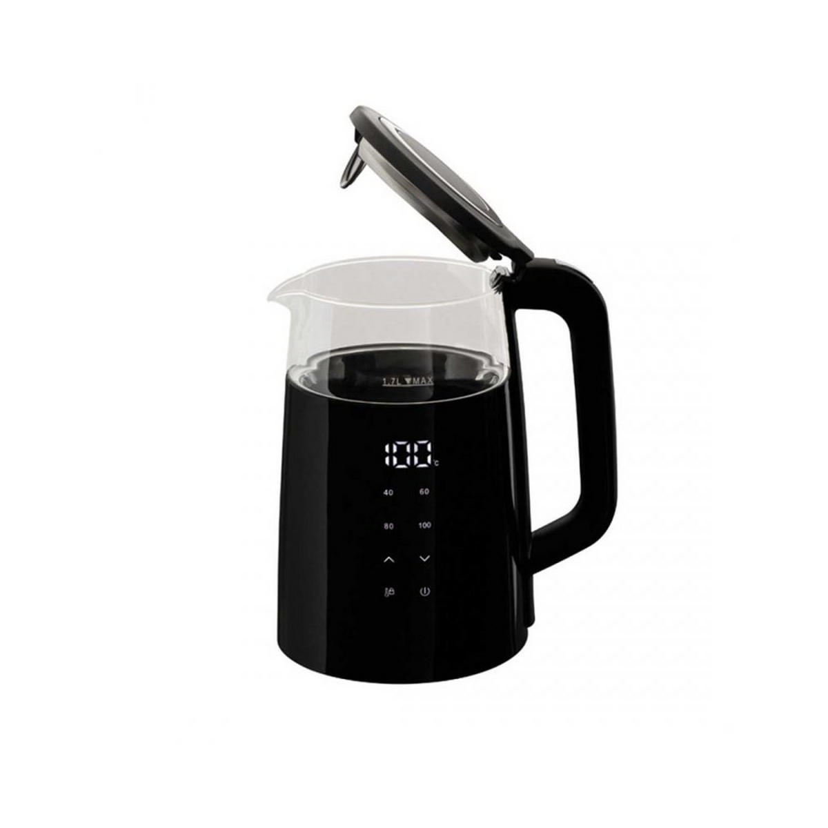 WASSERKOCHER ELEKTRISCH Schwarz 21/15/23 cm BH9476 - Schwarz, Glas (15/23/21cm) - Berlinger Haus