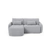 ECKSOFA Krabi Hellgrau, mit Schlaffunktion - Hellgrau, Textil (240/167cm) - Bettso