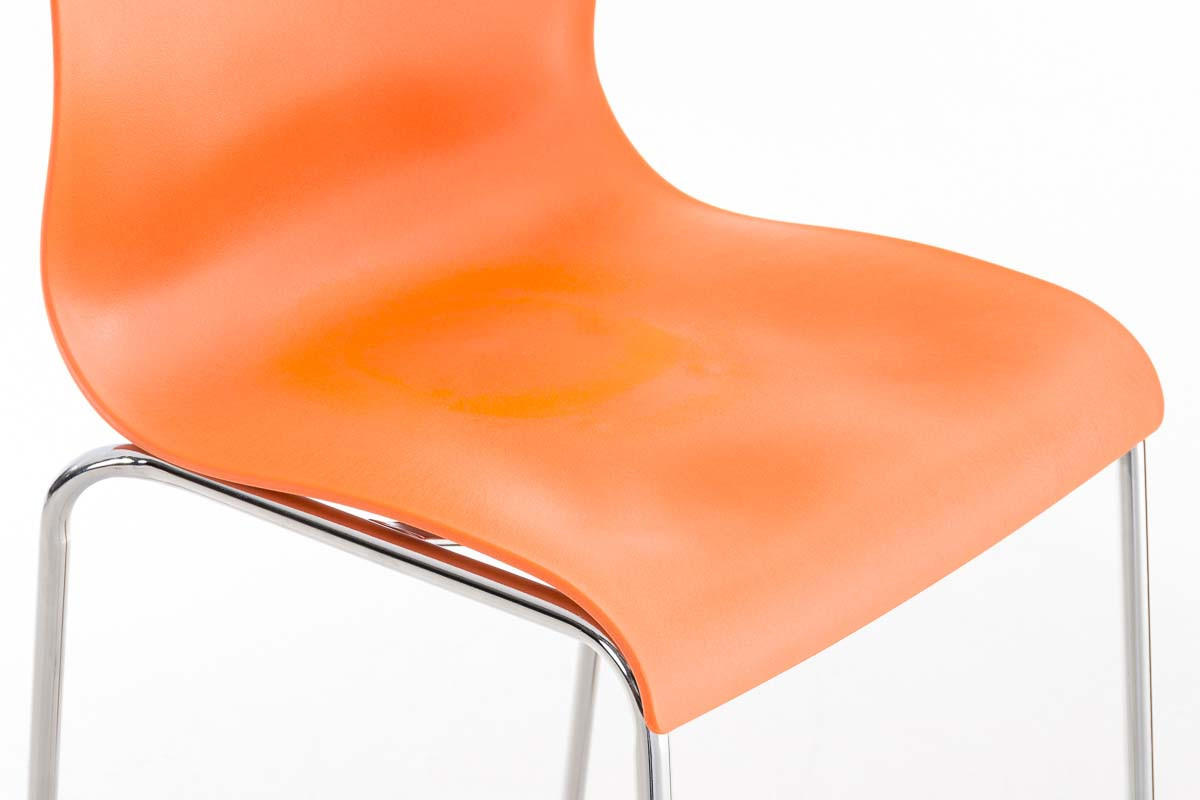 BARHOCKER TOKIO Orange Kunststoff - Orange, Kunststoff/Metall (43/100/48cm) - DELUKE