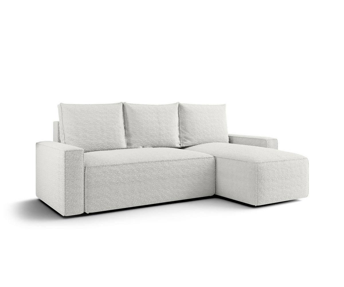 ECKSOFA mit Schlaffunktion SAVIO Quelle 01 Rechts - Weiß, Textil (232/140cm) - Bedante