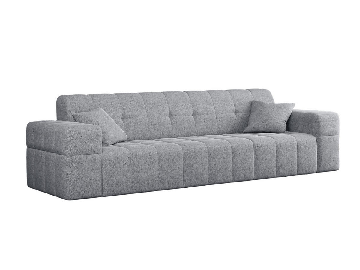 SOFA 3-Sitzer NIMES Stoff Verita Grau - Grau, Holz (245/82/92cm) - Kaiser Möbel