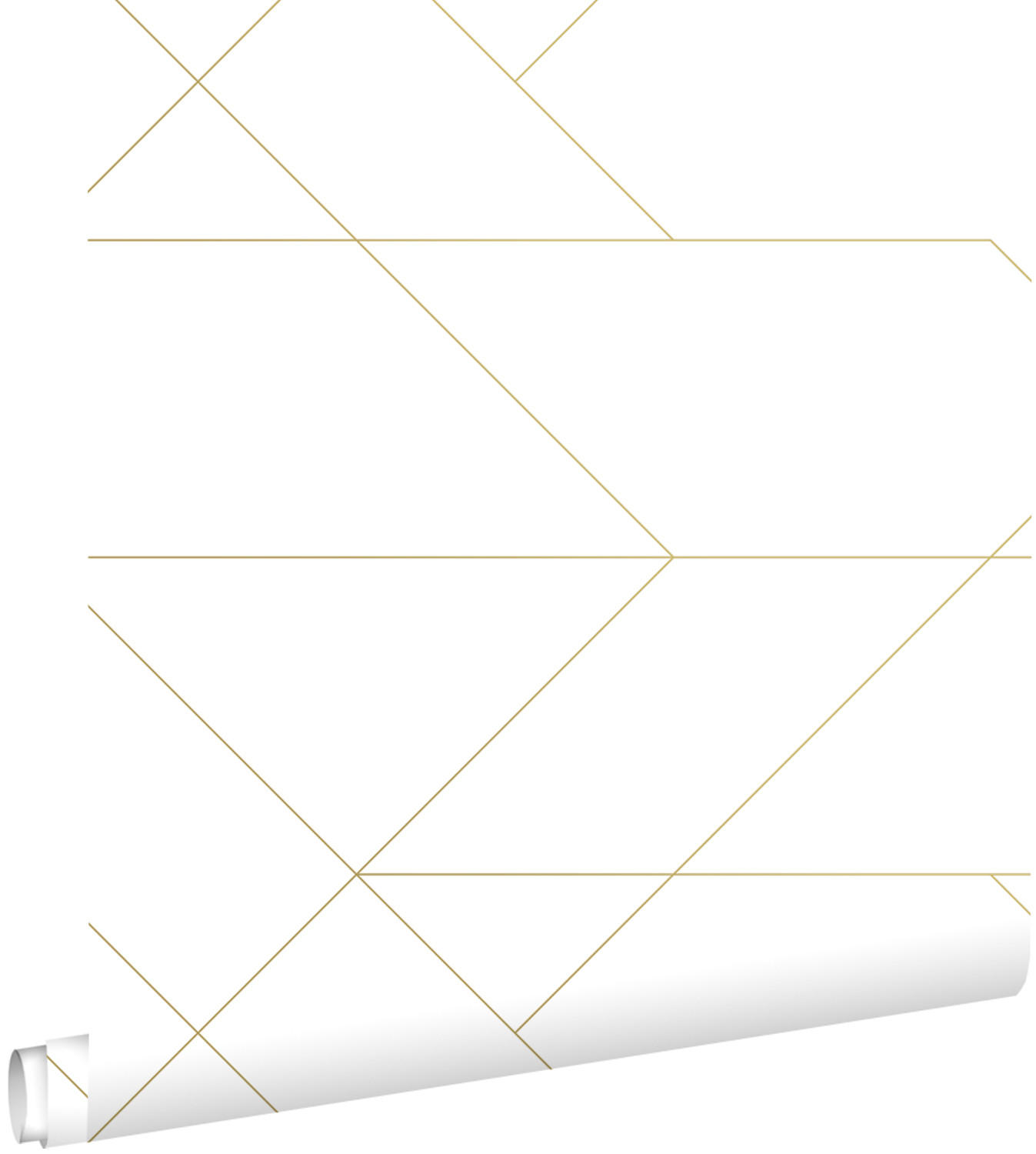 TAPETE grafische Linien 53 cm x 10.05 m - Weiß, Papier (53/1000cm) - ESTAhome