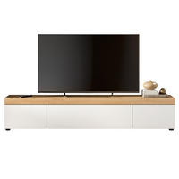 TV-LOWBOARD weiß, Eiche 180 cm, TV-Unterteil stehend/hängend - Schwarz/Weiß, Holzwerkstoff/Kunststoff (180/34/33cm) - Inn.Furn