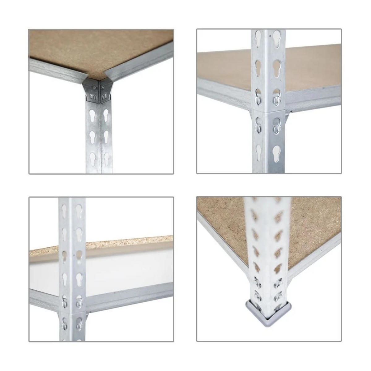 ECKREGAL Muli HxBxT 180 x 90 x 30 cm 5 Fachböden Fachlast 200 kg Verzinkt - Silberfarben, Metall (90/180/30cm) - PROREGAL