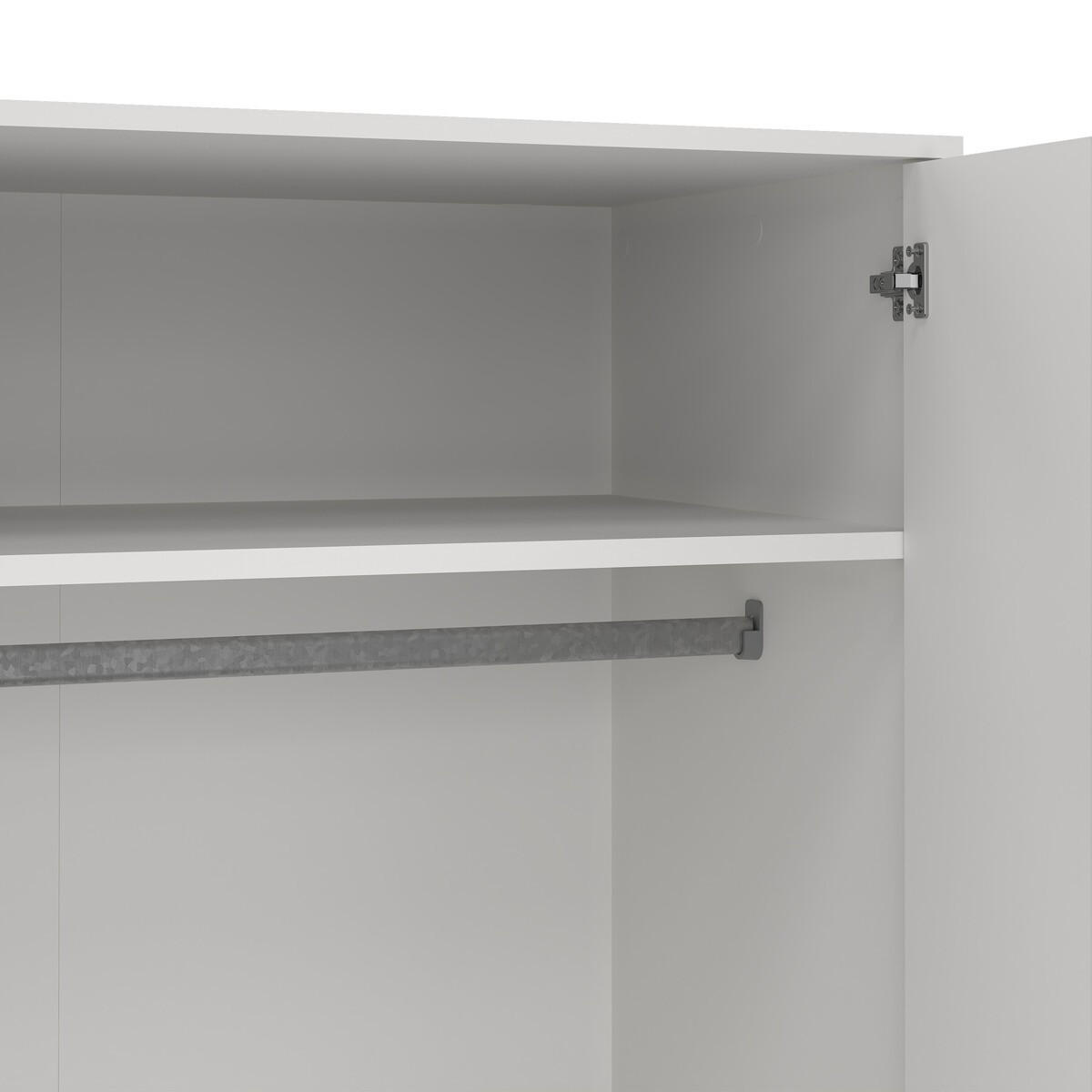 KLEIDERSCHRANK, Bodo, Weiß, Holzwerkstoff, 99 x 59 x 201 cm - Weiß, Holzwerkstoff (58.1/200.1/98.7cm) - Calicosy
