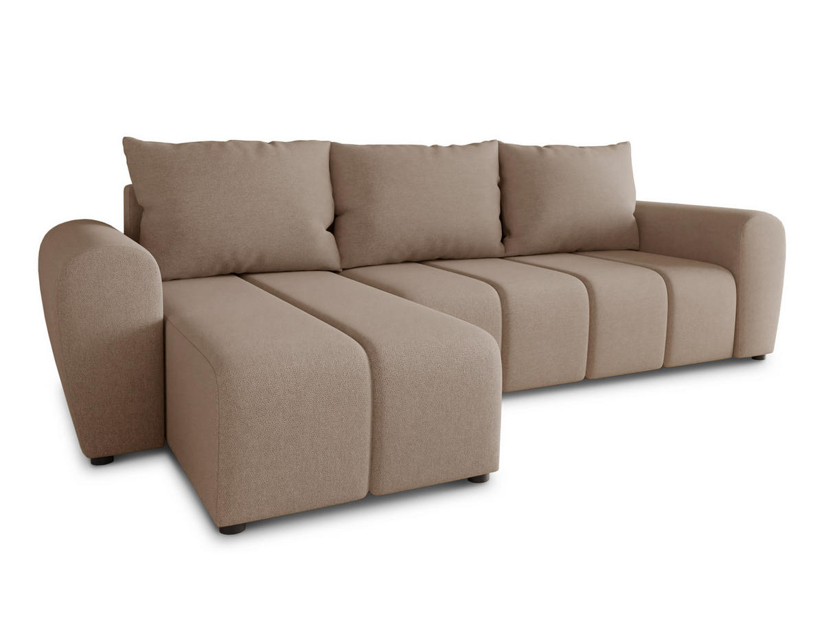 ECKSOFA Cleo L - Beige, Holz/Textil (243/147cm) - Sofnet