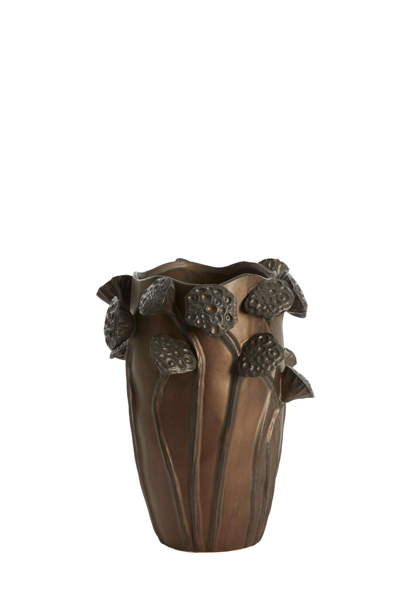 VASE Lavci Braun Ø27,5/35 cm - Braun, Keramik (35cm) - Light & Living