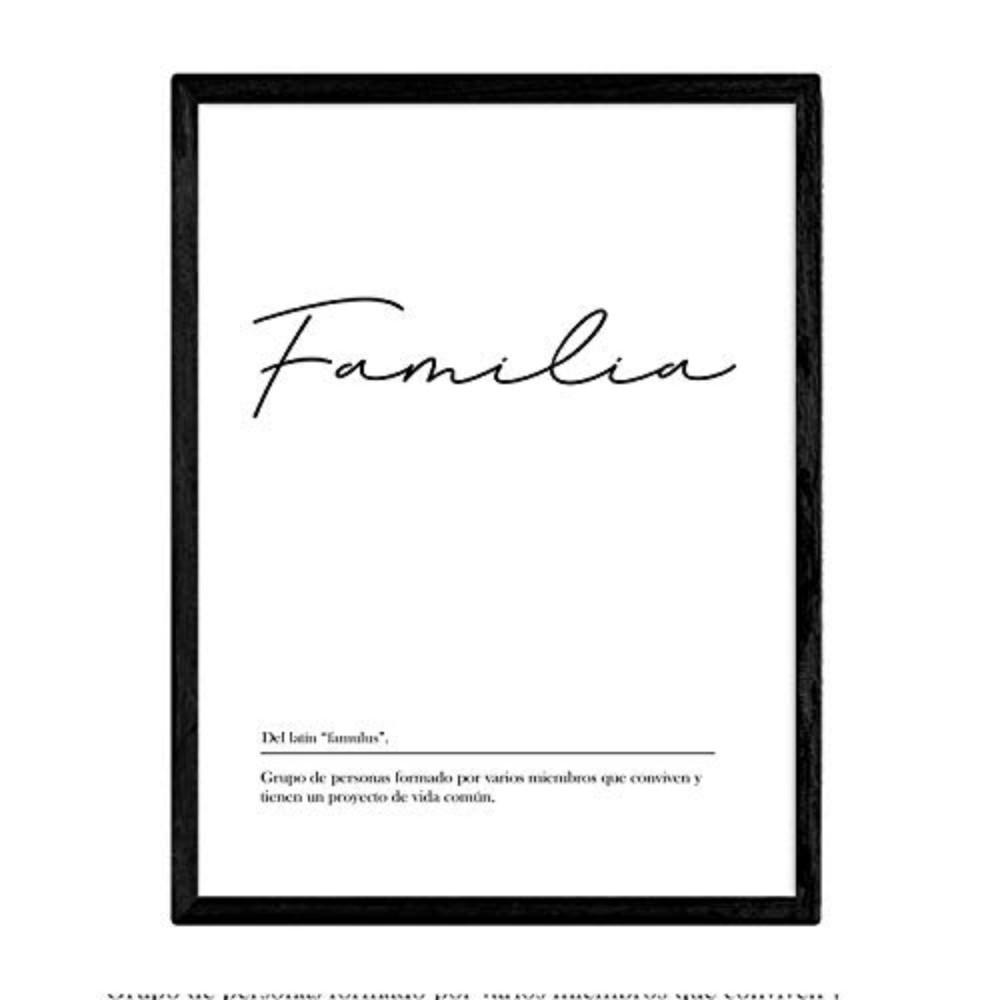 POSTER Wortkunst Familie Nordisch A4 Rahmenlos - Klar, Papier (29.7/5/21cm) - Nacnic