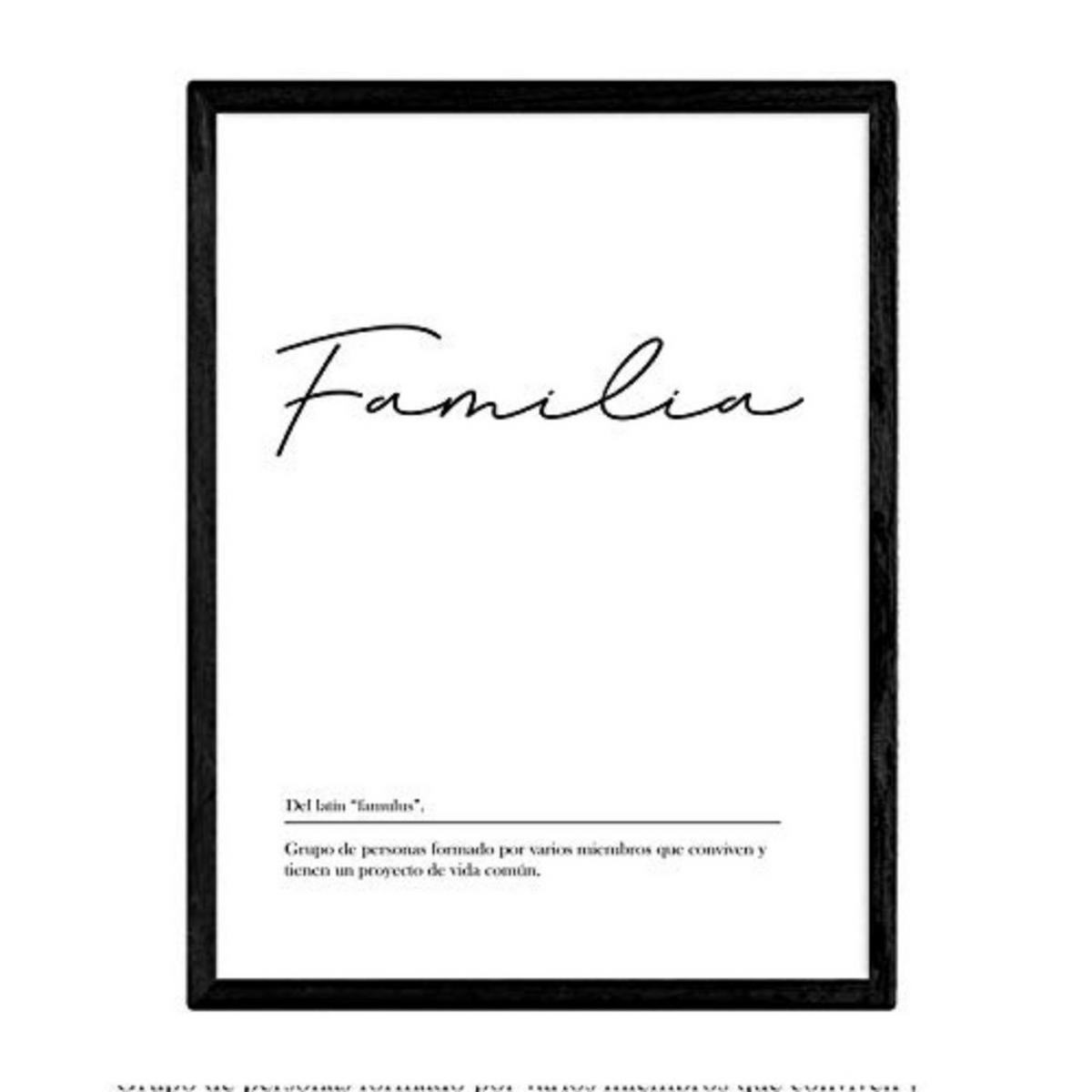 POSTER Wortkunst Familie Nordisch A4 Rahmenlos - Klar, Papier (29.7/5/21cm) - Nacnic