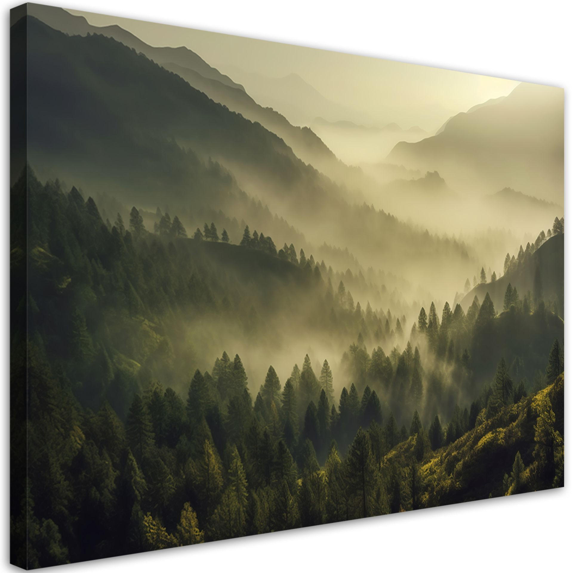 KUNSTDRUCK Grün 120/80 cm - Grün, Textil (120/80cm) - KUNSTLOFT