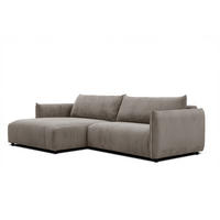 ECKSOFA TAUER 5-Sitzer, taupe - Taupe/Schwarz, Holzwerkstoff/Kunststoff (174/292cm) - Courtois Laville