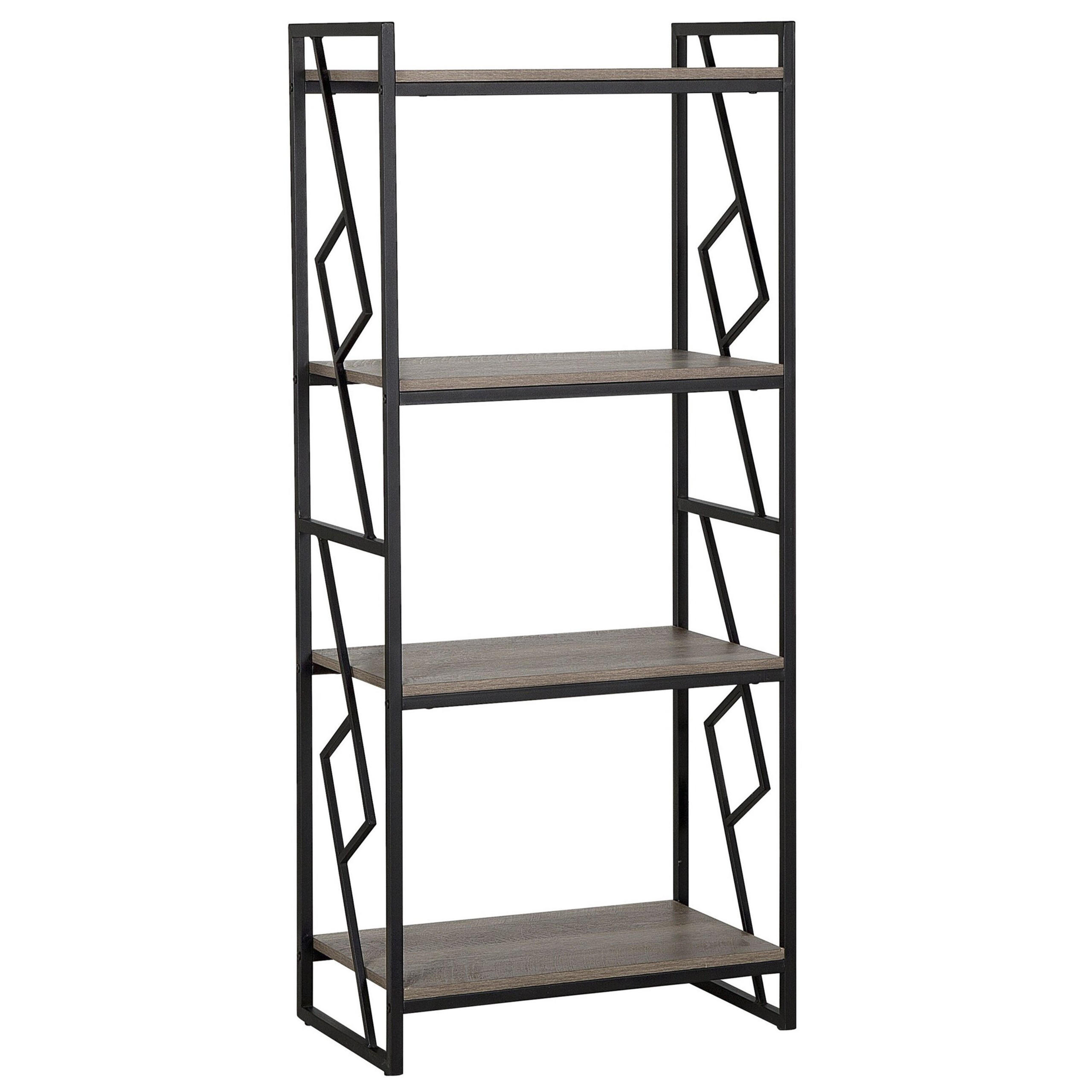 REGAL 4 Fächer Forres - Dunkelbraun, Holzwerkstoff (64/143/40cm) - Beliani