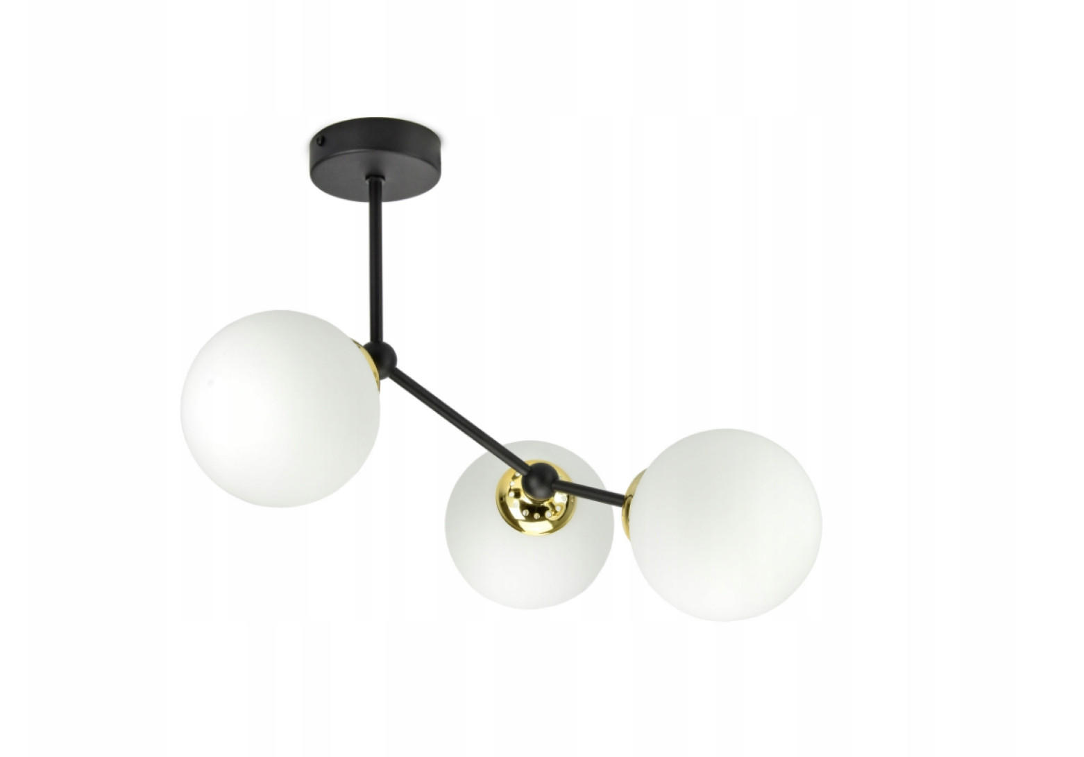 PENDELLEUCHTE Milano Spot - Goldfarben/Schwarz, Glas/Metall (42/42/37cm) - kiki design