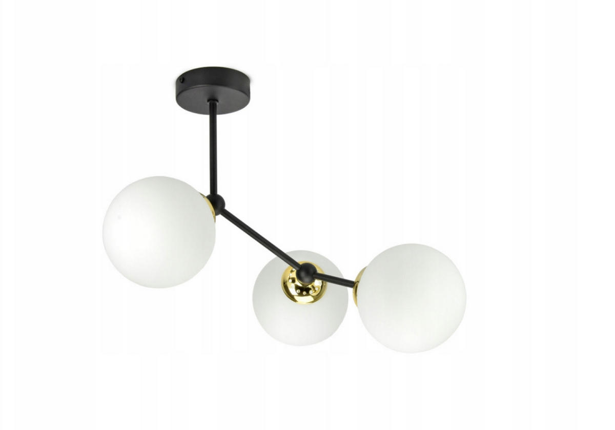 PENDELLEUCHTE Milano Spot - Goldfarben/Schwarz, Glas/Metall (42/42/37cm) - kiki design